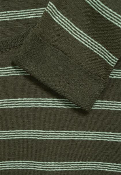 Shirt mit Streifenmuster utility olive