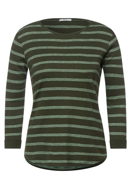 Shirt mit Streifenmuster utility olive