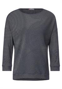 Shirt mit Streifenstruktur deep blue