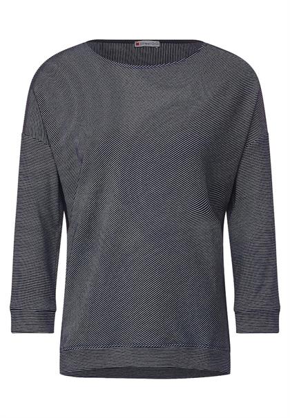 Shirt mit Streifenstruktur deep blue