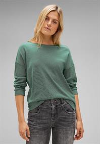 Shirt mit Streifenstruktur gentle green