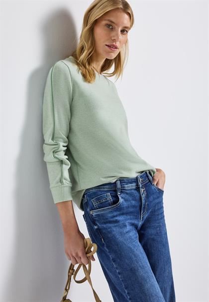 Shirt mit Tape Details serene green mel.