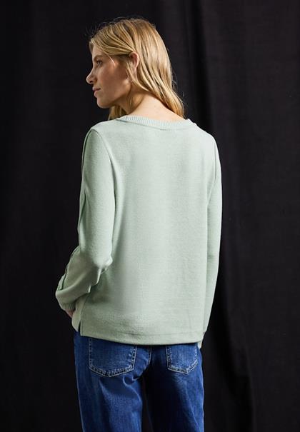 Shirt mit Tape Details serene green mel.