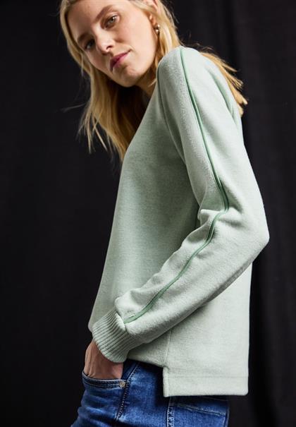 Shirt mit Tape Details serene green mel.