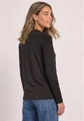 Shirt mit Turtle Neck und Schlitzdetail black coffee