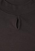 Shirt mit Turtle Neck und Schlitzdetail black coffee