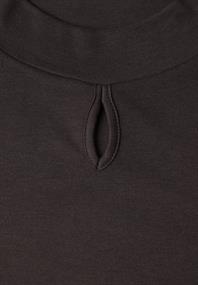 Shirt mit Turtle Neck und Schlitzdetail black coffee