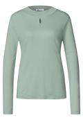 Shirt mit Turtle Neck und Schlitzdetail eucalyptus green