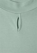 Shirt mit Turtle Neck und Schlitzdetail eucalyptus green