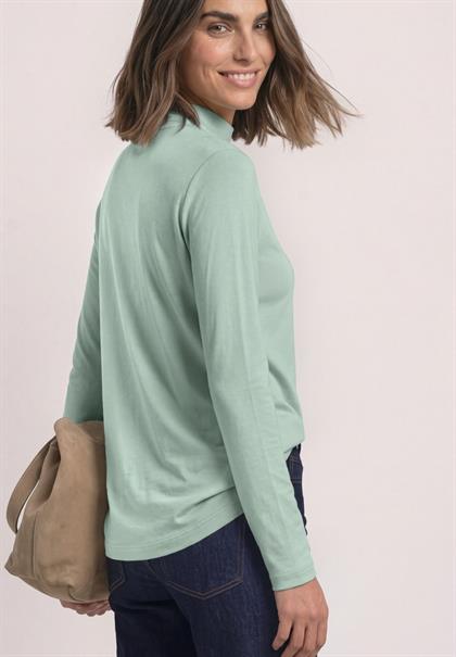 Shirt mit Turtle Neck und Schlitzdetail eucalyptus green