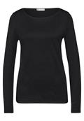 Shirt mit U-Boot-Ausschnitt black