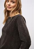 Shirt mit U-Boot-Ausschnitt deep roast brown