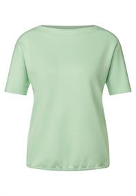 Shirt mit U-Boot-Ausschnitt milky green