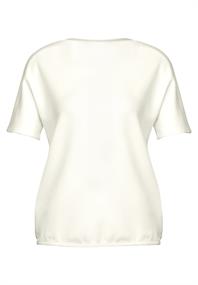 Shirt mit U-Boot-Ausschnitt off white