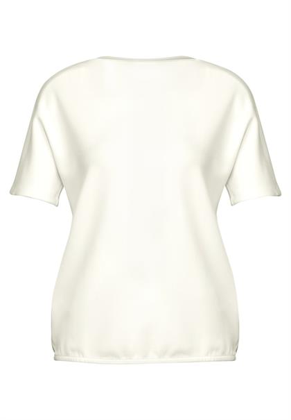 Shirt mit U-Boot-Ausschnitt off white