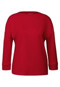 Shirt mit U-Boot-Ausschnitt racing red