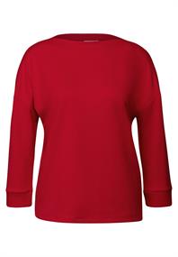 Shirt mit U-Boot-Ausschnitt racing red