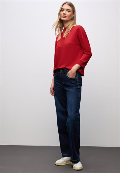Shirt mit U-Boot-Ausschnitt racing red