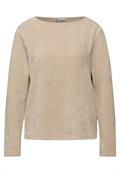 Shirt mit U-Boot-Ausschnitt sanded beige