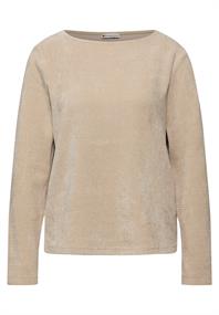 Shirt mit U-Boot-Ausschnitt sanded beige