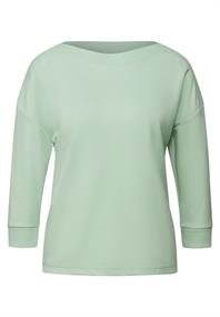 Shirt mit U-Boot-Ausschnitt serene green
