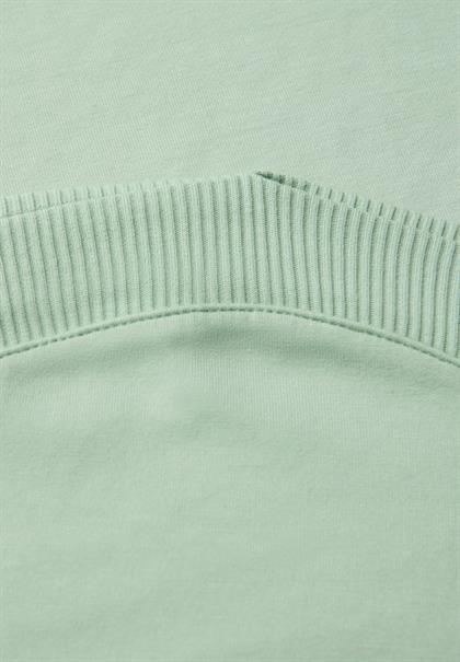 Shirt mit U-Boot-Ausschnitt serene green