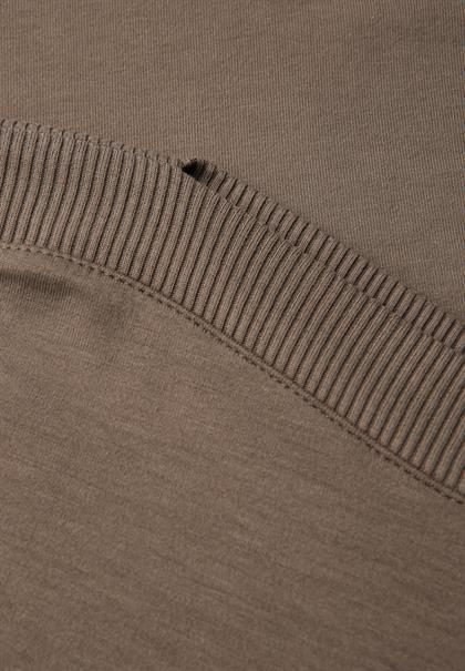 Shirt mit U-Boot-Ausschnitt silk brown