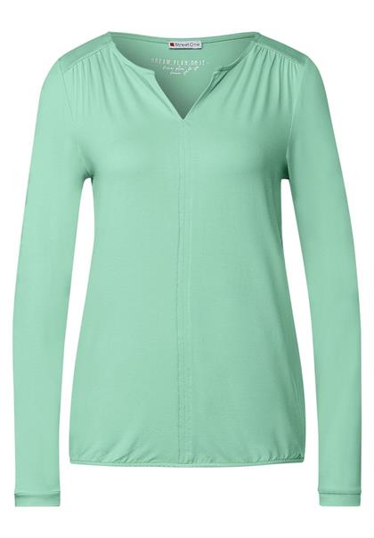 Shirt mit V-Ausschnitt clary mint