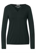 Shirt mit V-Ausschnitt deep clary mint