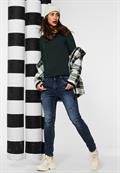 Shirt mit V-Ausschnitt deep clary mint