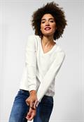 Shirt mit V-Ausschnitt off white