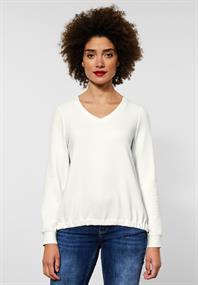 Shirt mit V-Ausschnitt off white