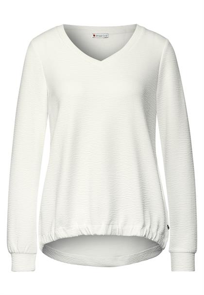 Shirt mit V-Ausschnitt off white