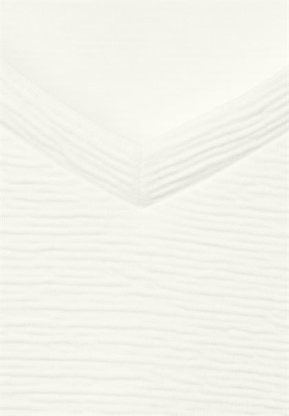 Shirt mit V-Ausschnitt off white