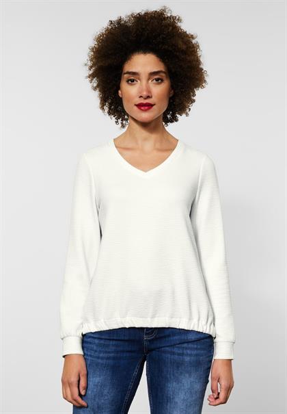 Shirt mit V-Ausschnitt off white