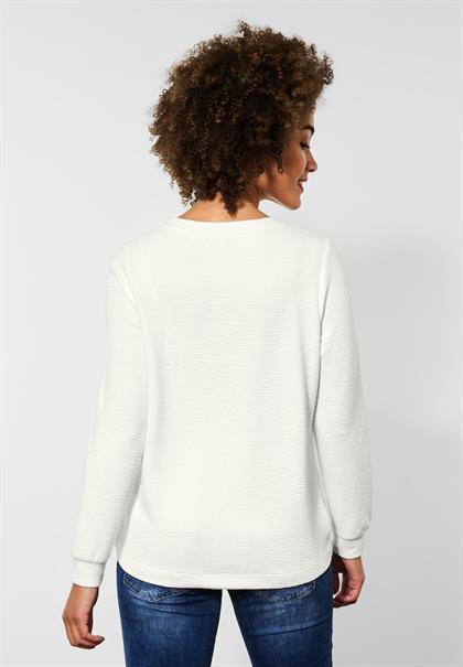 Shirt mit V-Ausschnitt off white