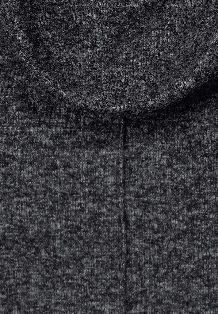 Cecil Damen Longsleeve Shirt mit Volumenkragen mineral grey melange bequem  online kaufen bei