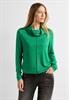 Shirt mit Volumenkragen cosy easy green melange