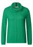 Shirt mit Volumenkragen cosy easy green melange