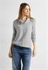 Shirt mit Volumenkragen mineral grey melange