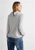 Shirt mit Volumenkragen mineral grey melange