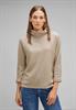 Shirt mit Volumenkragen spring sand melange