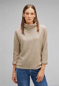 Shirt mit Volumenkragen spring sand melange