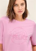 Shirt mit Wording Artwork cherry blossom pink