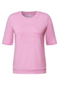 Shirt mit Wording Artwork cherry blossom pink