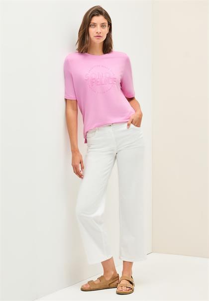 Shirt mit Wording Artwork cherry blossom pink