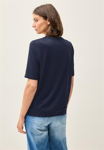 Shirt mit Wording Artwork urban navy blue