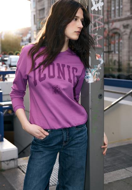 Shirt mit Wording floral pink