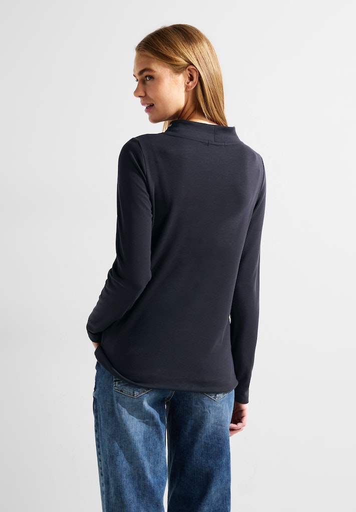 Cecil Damen Sweatshirt Shirt mit Wording night sky blue bequem online  kaufen bei | T-Shirts
