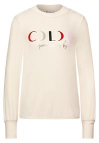 Shirt mit Wording Print cosy white